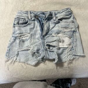 Distressed Denim Shorts